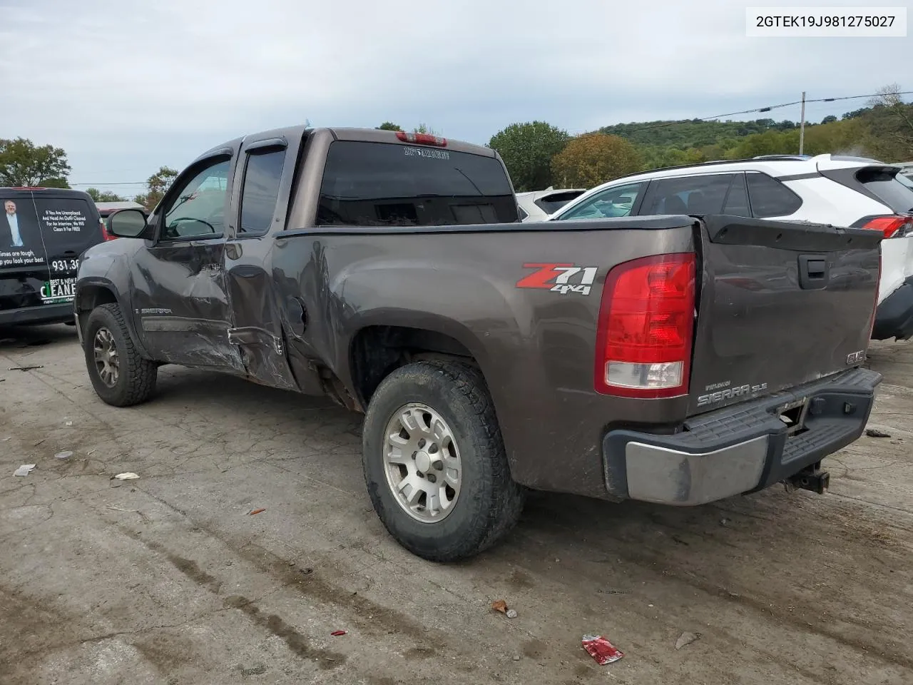 2008 GMC Sierra K1500 VIN: 2GTEK19J981275027 Lot: 70321704