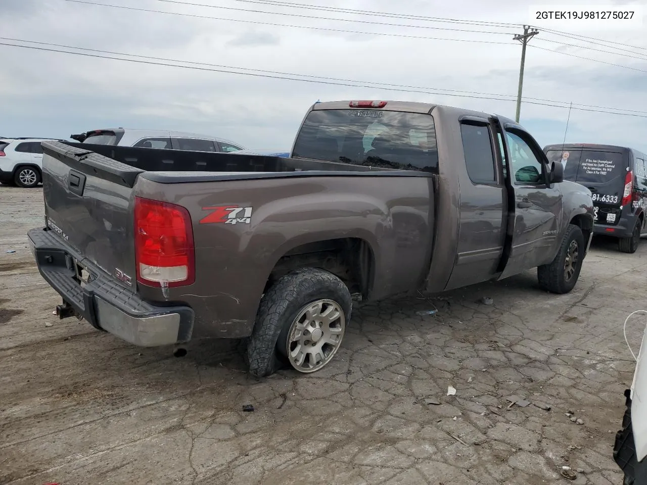 2008 GMC Sierra K1500 VIN: 2GTEK19J981275027 Lot: 70321704