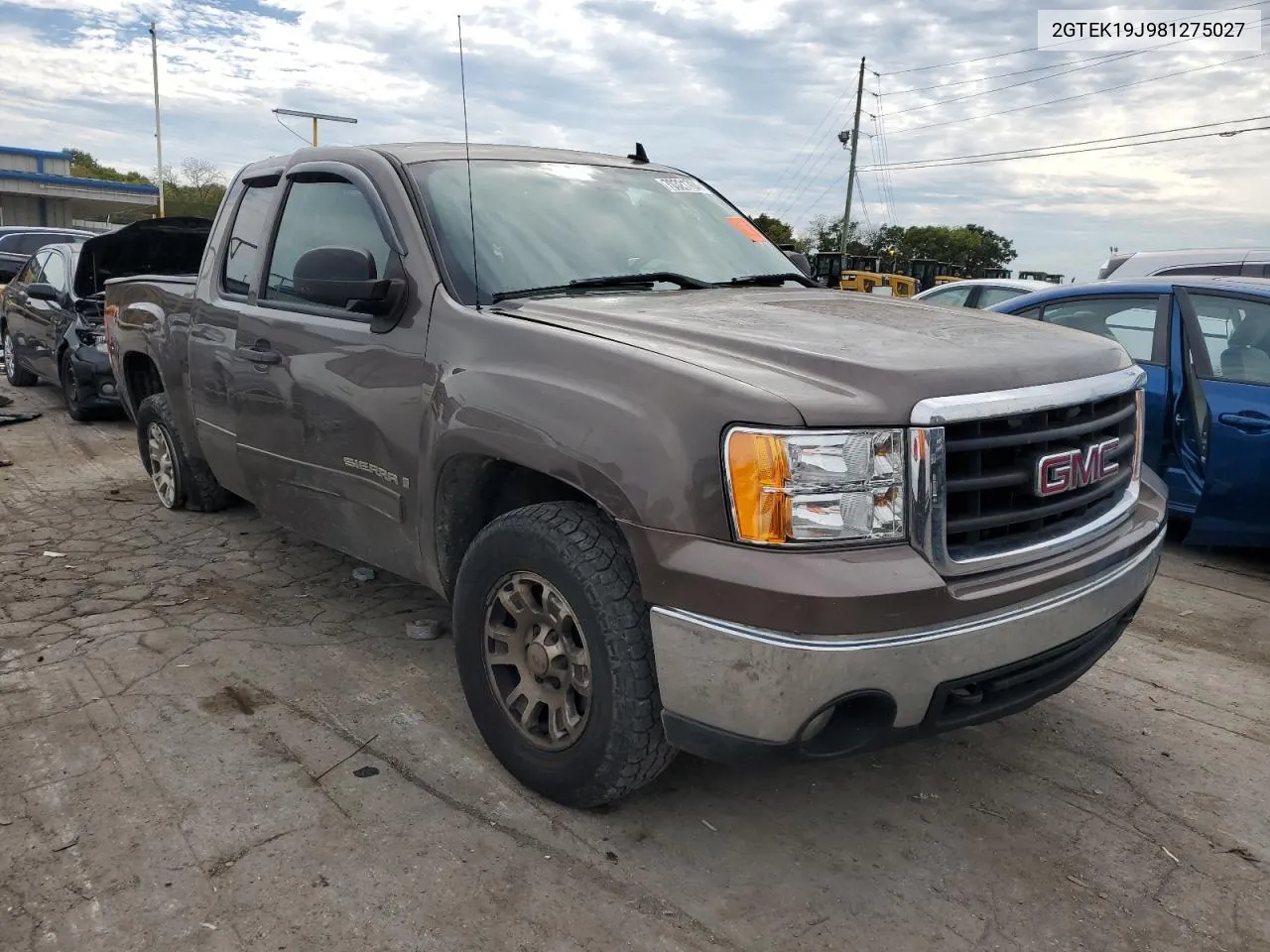 2008 GMC Sierra K1500 VIN: 2GTEK19J981275027 Lot: 70321704