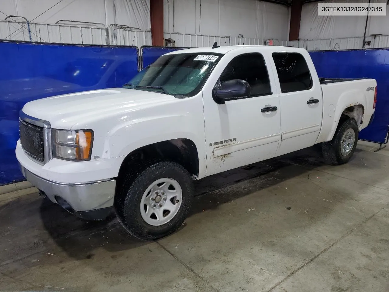 2008 GMC Sierra K1500 VIN: 3GTEK13328G247345 Lot: 70689414