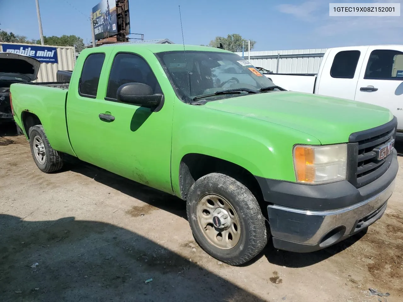 2008 GMC Sierra C1500 VIN: 1GTEC19X08Z152001 Lot: 71259204