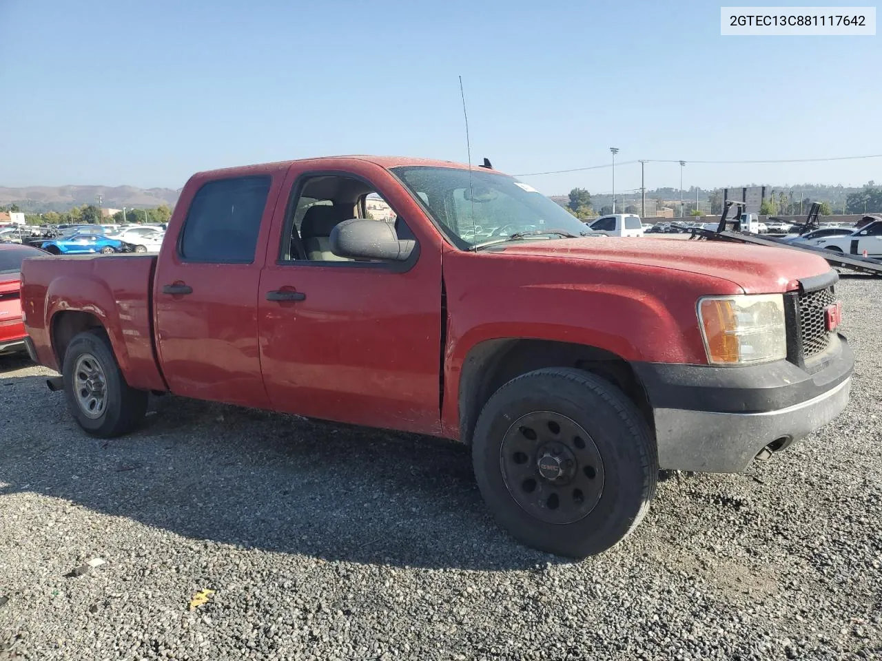 2008 GMC Sierra C1500 VIN: 2GTEC13C881117642 Lot: 71295694