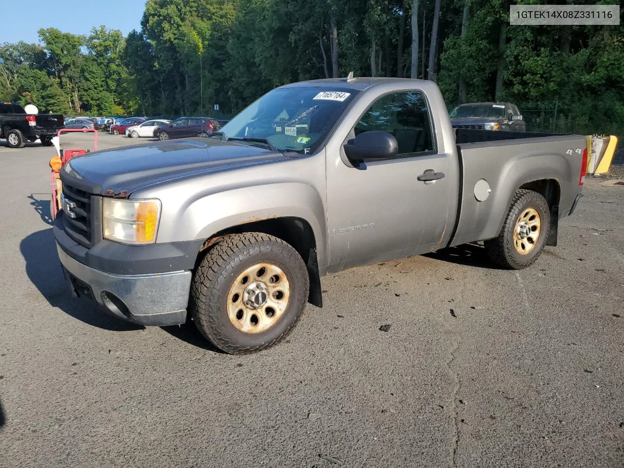 2008 GMC Sierra K1500 VIN: 1GTEK14X08Z331116 Lot: 71657164