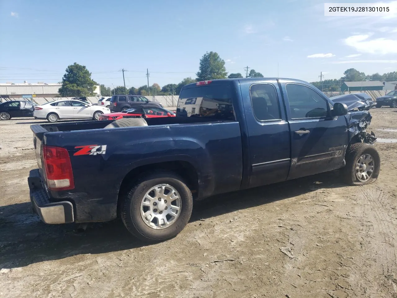 2008 GMC Sierra K1500 VIN: 2GTEK19J281301015 Lot: 72117254