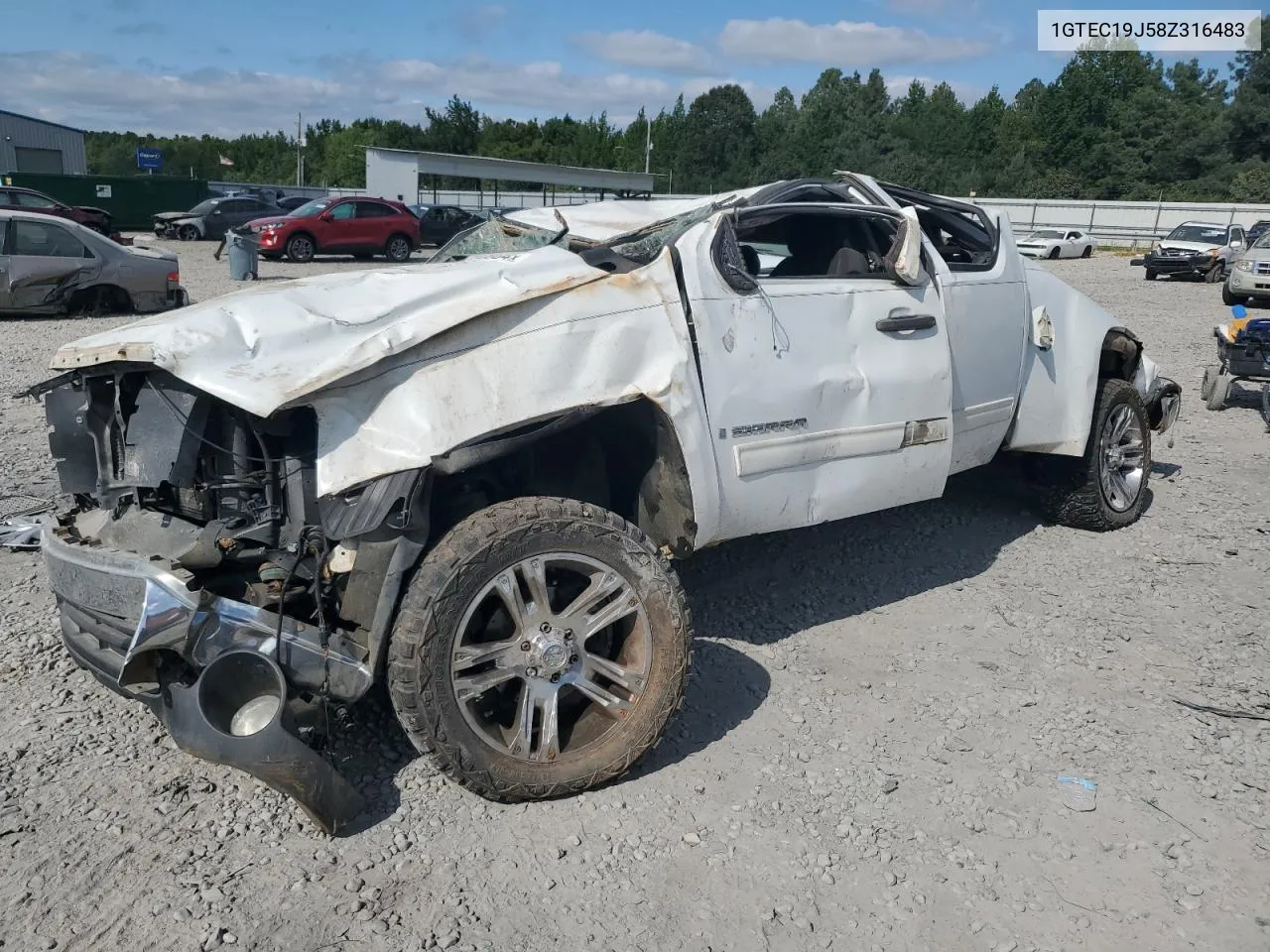 2008 GMC Sierra C1500 VIN: 1GTEC19J58Z316483 Lot: 72154484