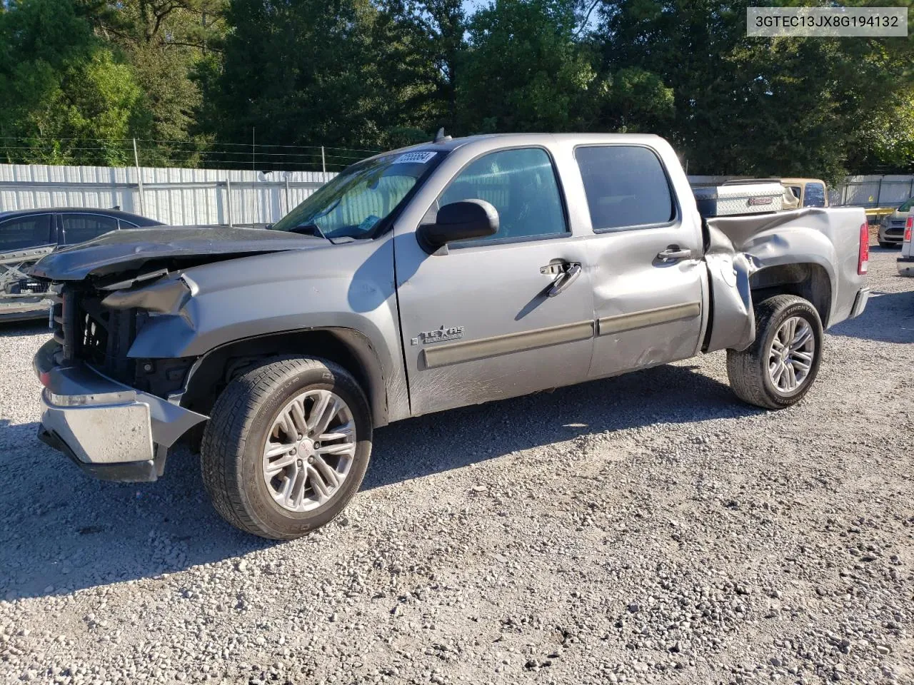 2008 GMC Sierra C1500 VIN: 3GTEC13JX8G194132 Lot: 72555564