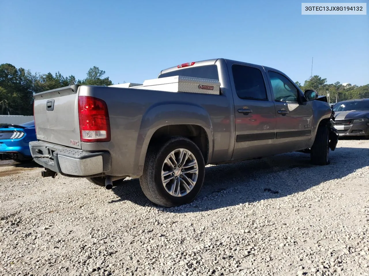 2008 GMC Sierra C1500 VIN: 3GTEC13JX8G194132 Lot: 72555564