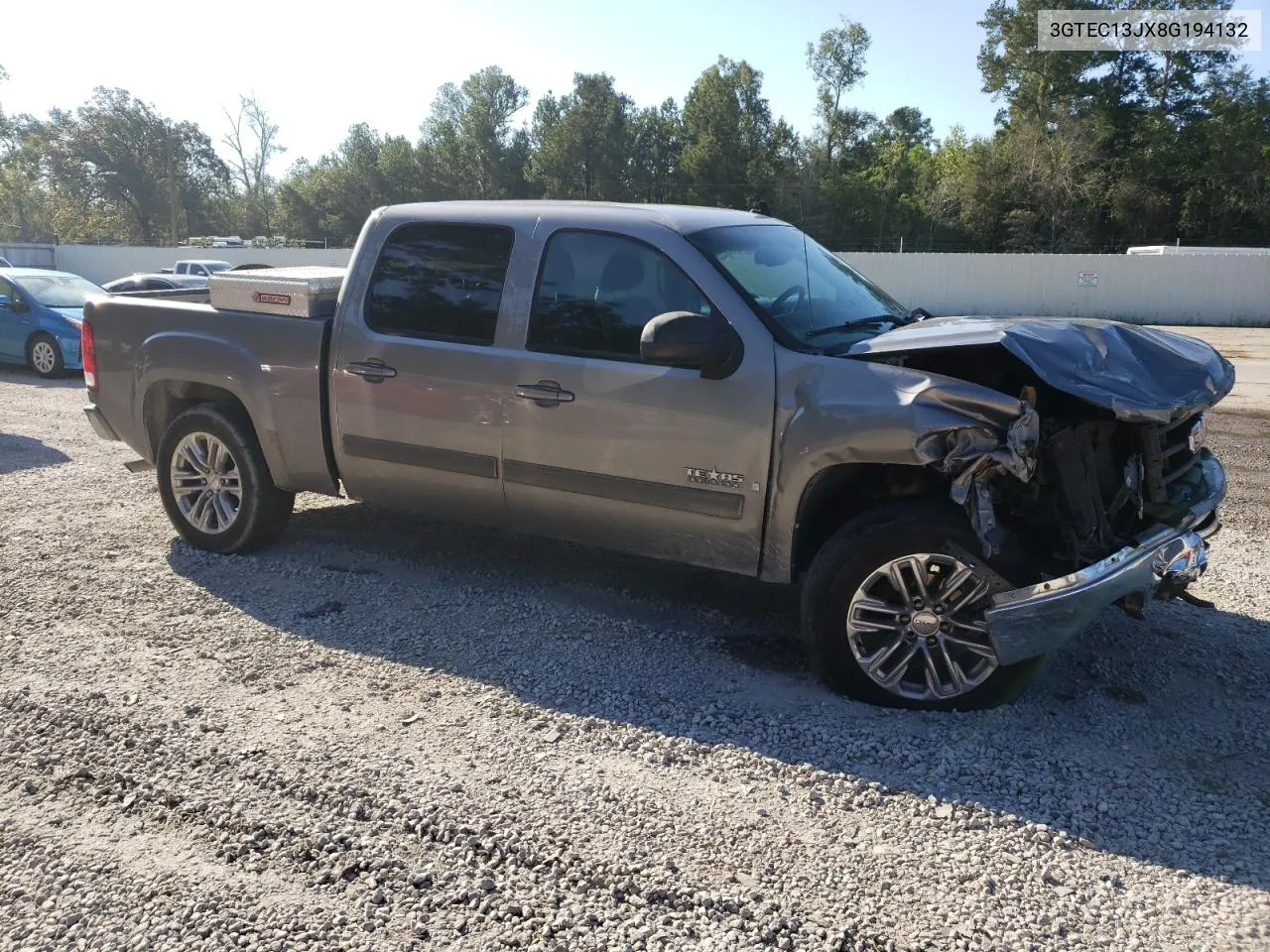 2008 GMC Sierra C1500 VIN: 3GTEC13JX8G194132 Lot: 72555564