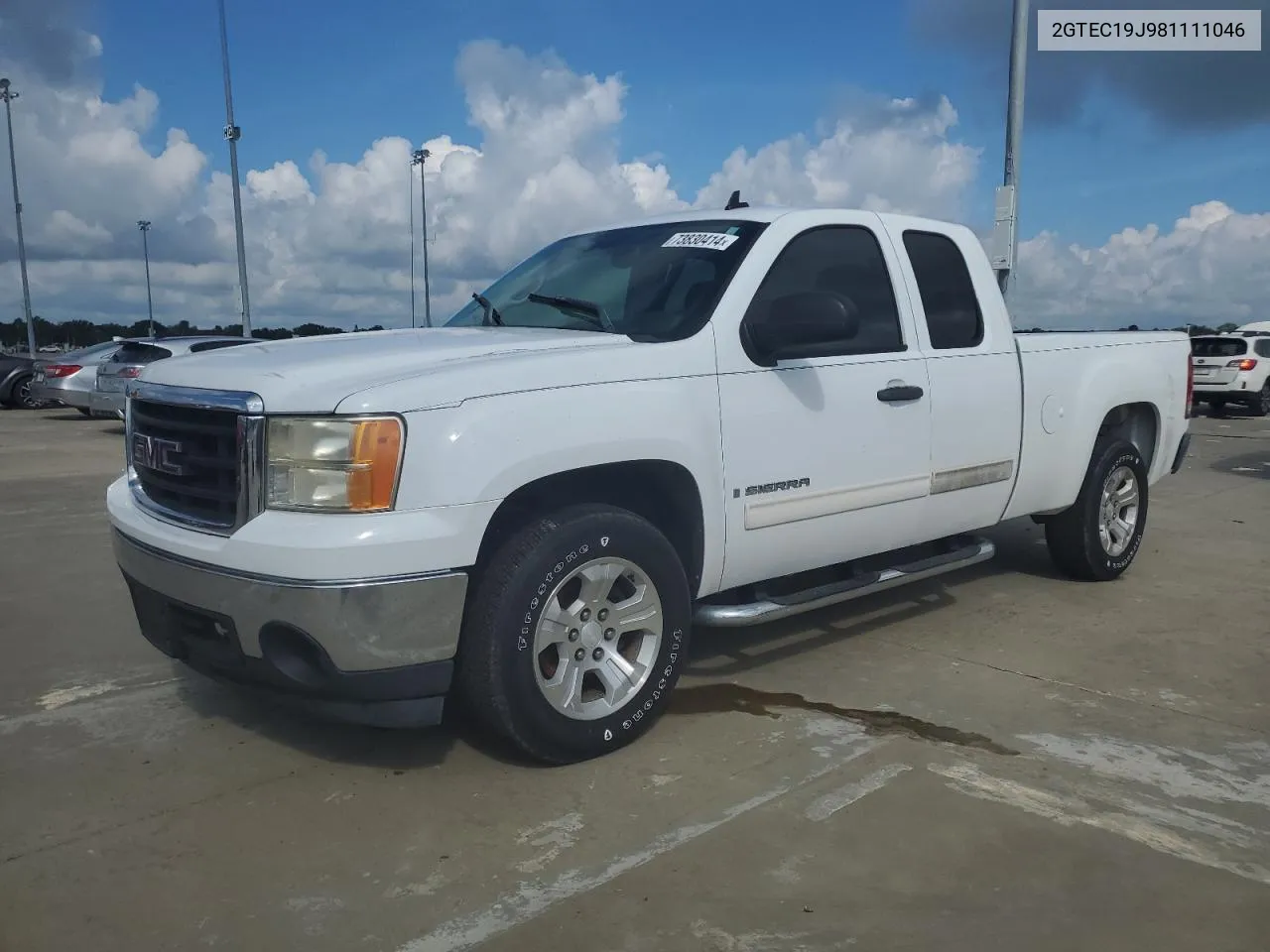 2008 GMC Sierra C1500 VIN: 2GTEC19J981111046 Lot: 73830414