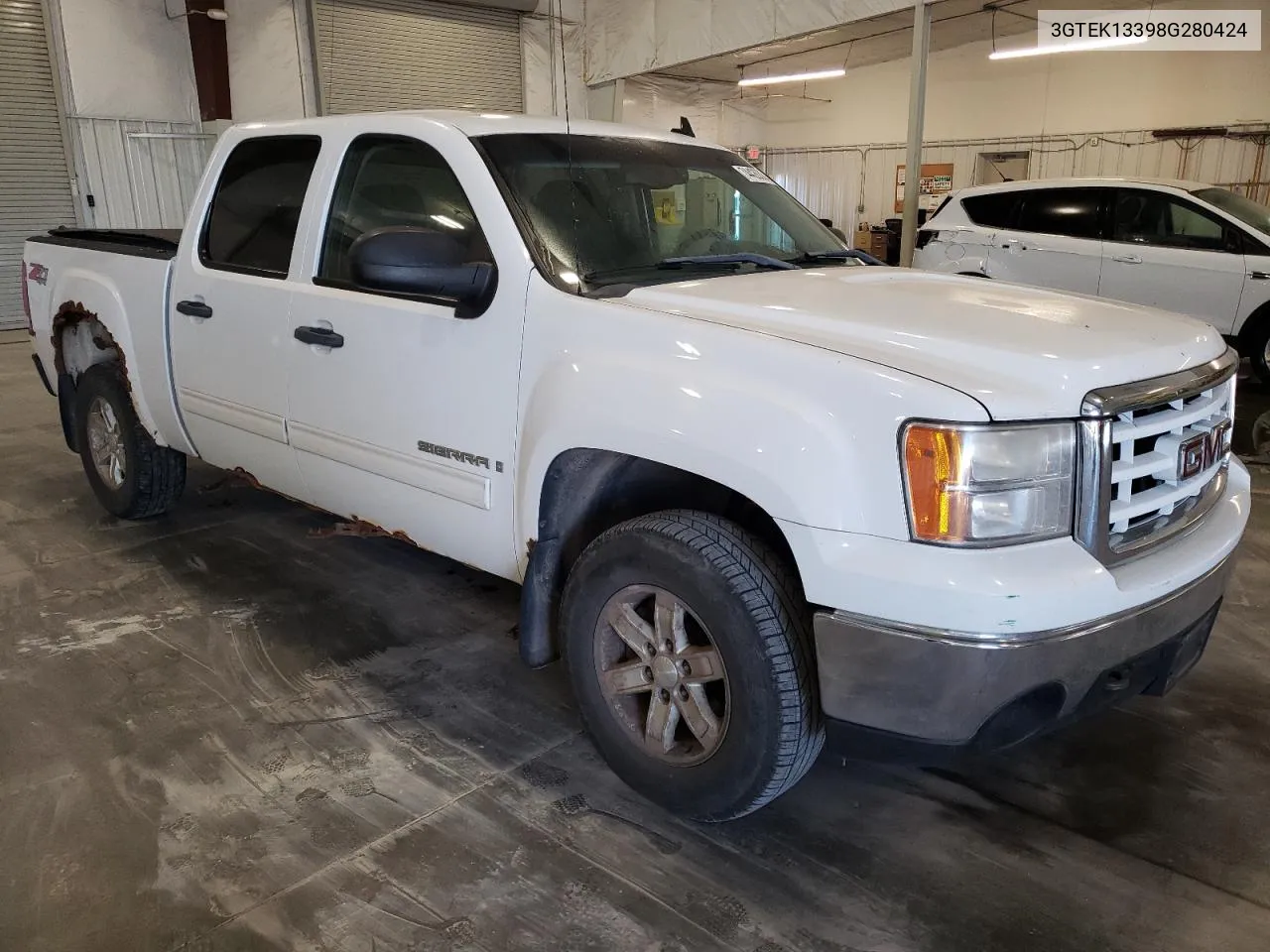 2008 GMC Sierra K1500 VIN: 3GTEK13398G280424 Lot: 74426334