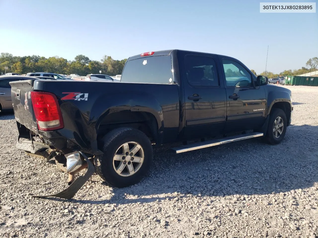 2008 GMC Sierra K1500 VIN: 3GTEK13JX8G283895 Lot: 75039034