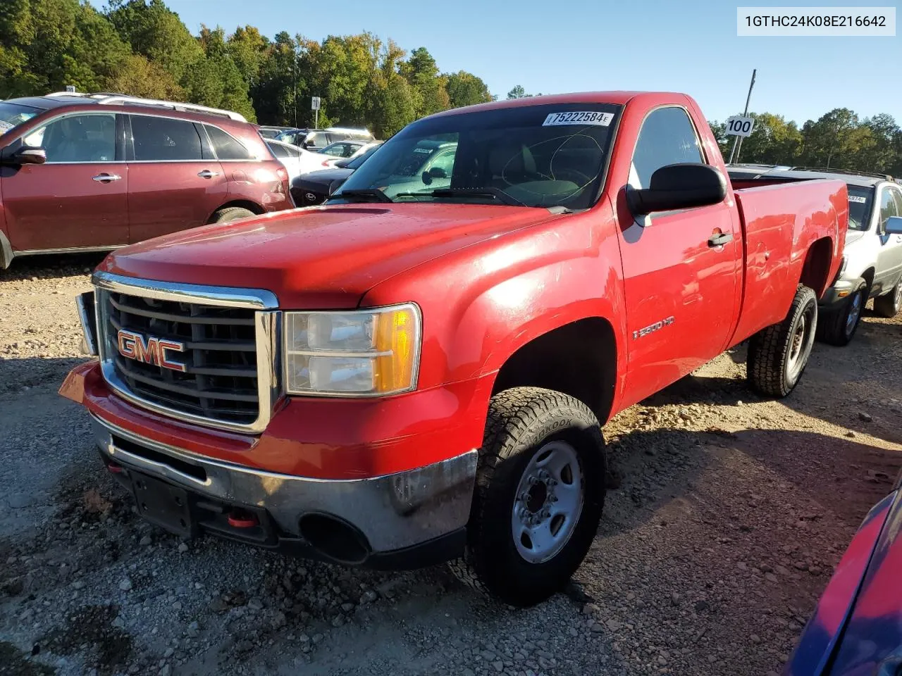 2008 GMC Sierra C2500 Heavy Duty VIN: 1GTHC24K08E216642 Lot: 75222584