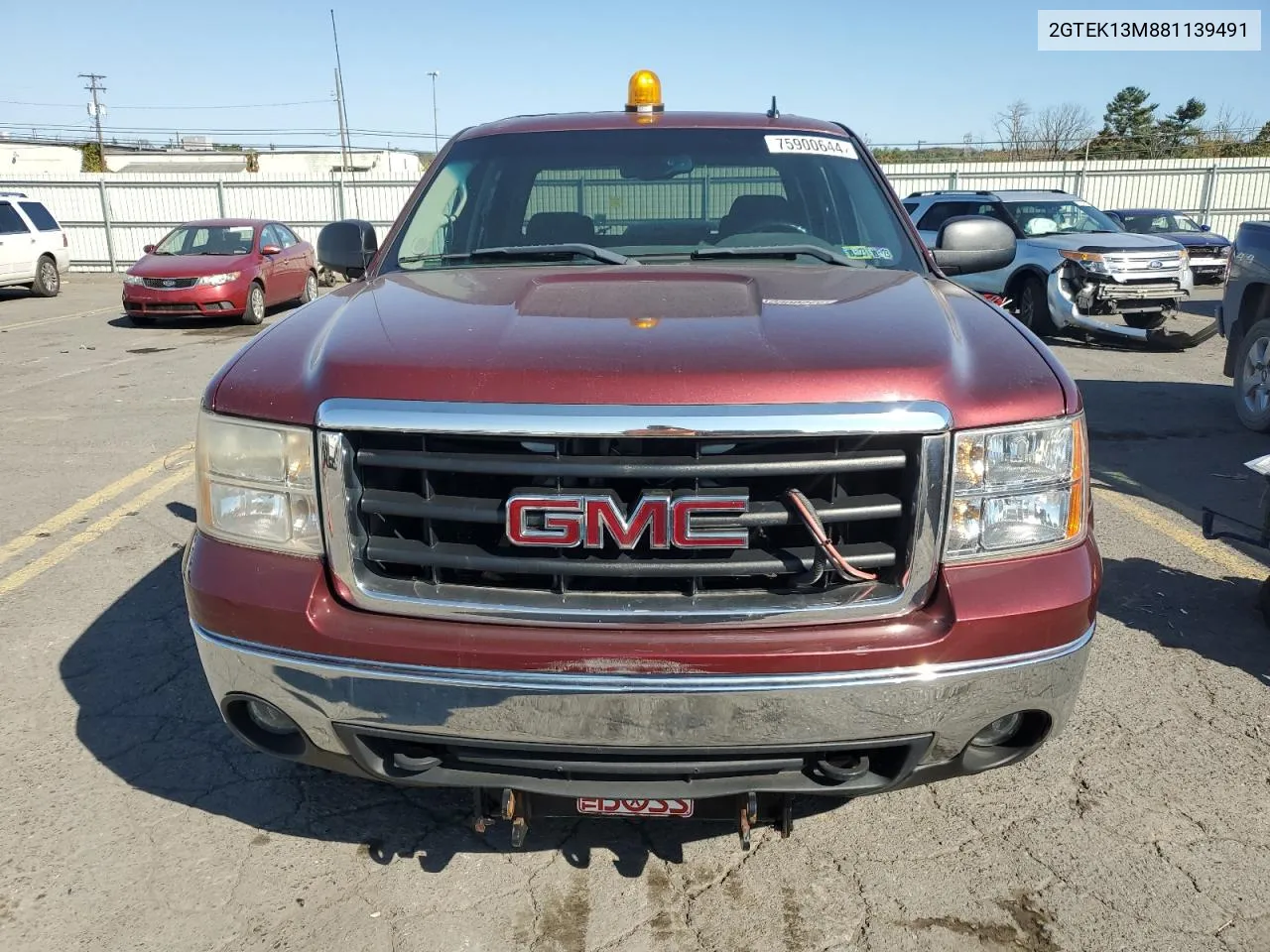 2008 GMC Sierra K1500 VIN: 2GTEK13M881139491 Lot: 75900644