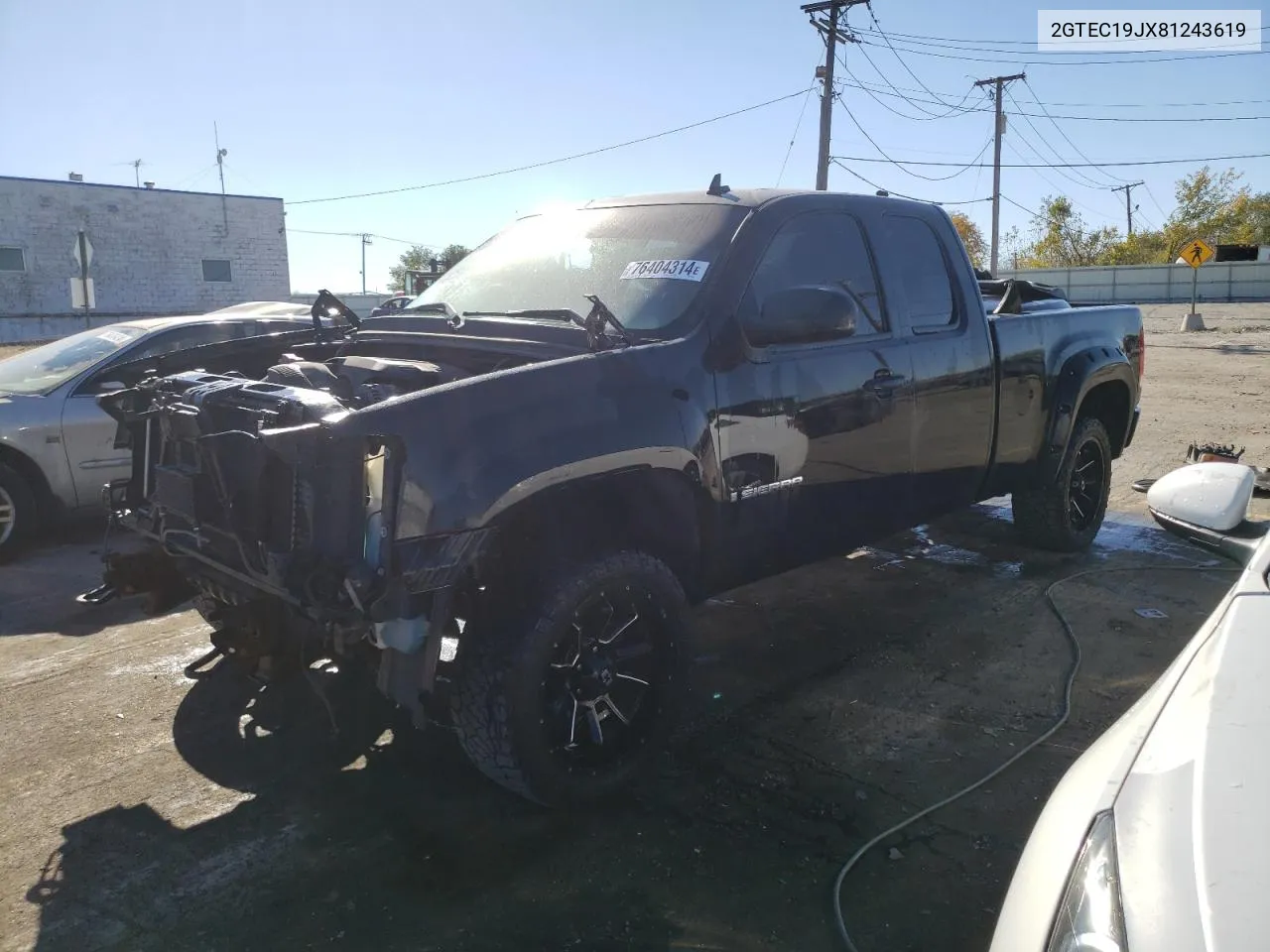 2008 GMC Sierra C1500 VIN: 2GTEC19JX81243619 Lot: 76404314