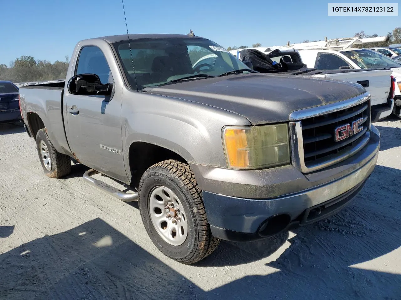 2008 GMC Sierra K1500 VIN: 1GTEK14X78Z123122 Lot: 76779134