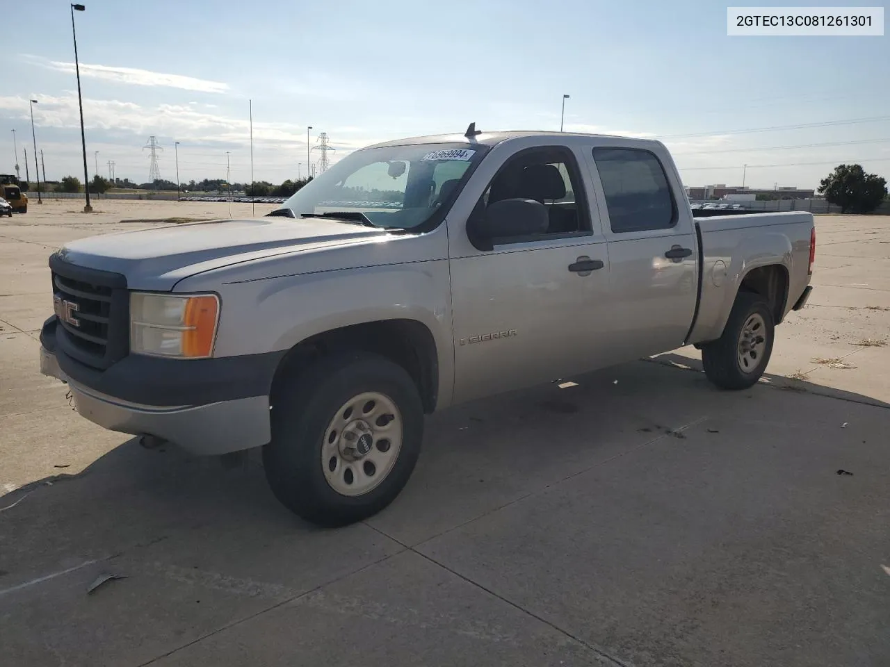 2008 GMC Sierra C1500 VIN: 2GTEC13C081261301 Lot: 76969994