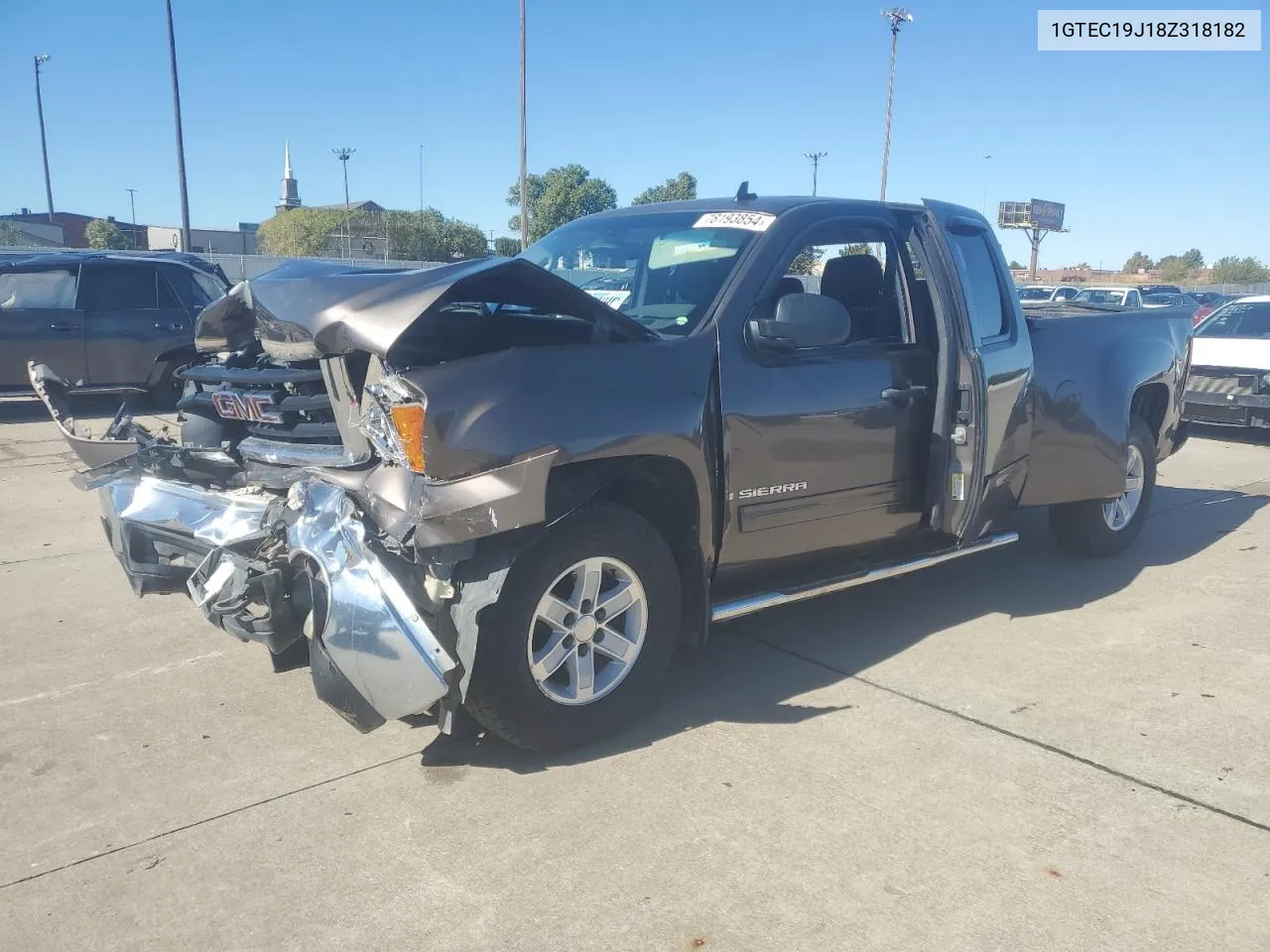 2008 GMC Sierra C1500 VIN: 1GTEC19J18Z318182 Lot: 78193854