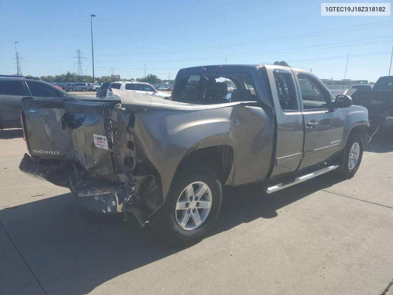 2008 GMC Sierra C1500 VIN: 1GTEC19J18Z318182 Lot: 78193854