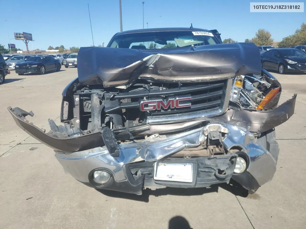 2008 GMC Sierra C1500 VIN: 1GTEC19J18Z318182 Lot: 78193854