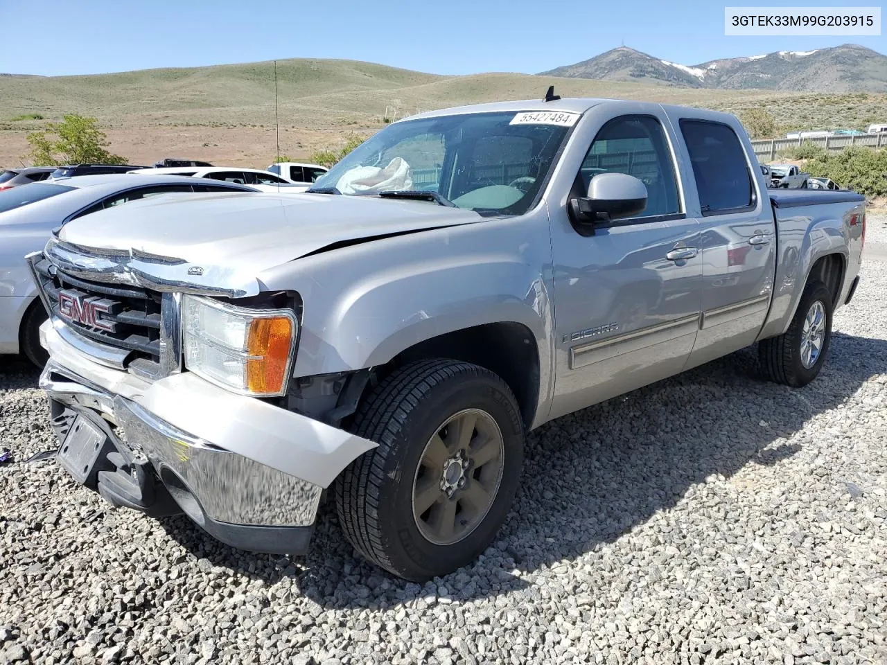 2009 GMC Sierra K1500 Slt VIN: 3GTEK33M99G203915 Lot: 55427484