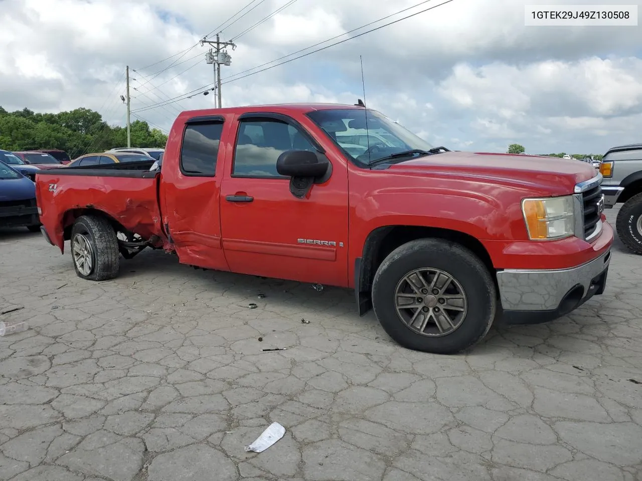 2009 GMC Sierra K1500 Sle VIN: 1GTEK29J49Z130508 Lot: 58025844