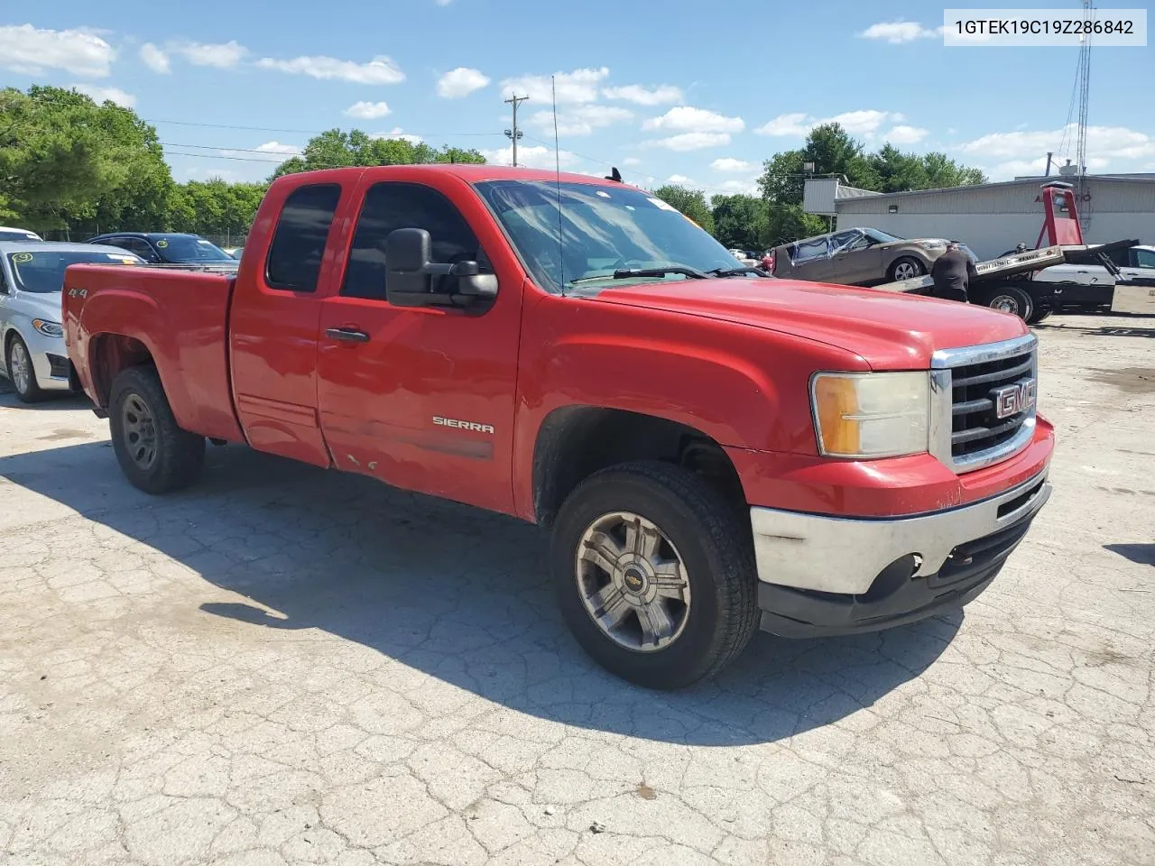 2009 GMC Sierra K1500 VIN: 1GTEK19C19Z286842 Lot: 58498654