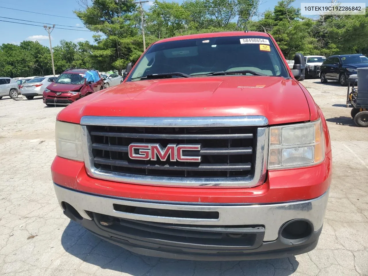 2009 GMC Sierra K1500 VIN: 1GTEK19C19Z286842 Lot: 58498654