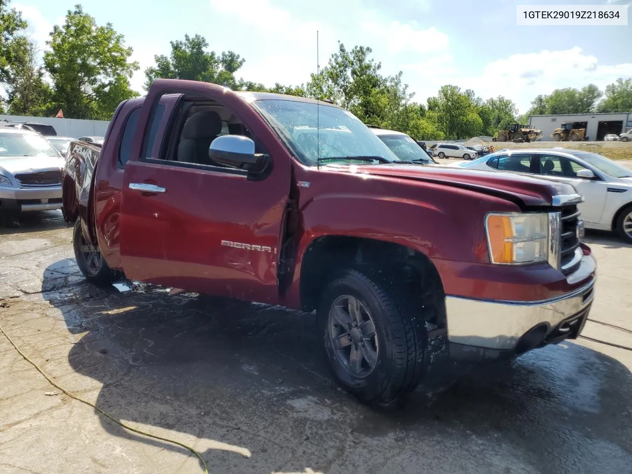 2009 GMC Sierra K1500 Sle VIN: 1GTEK29019Z218634 Lot: 58962584