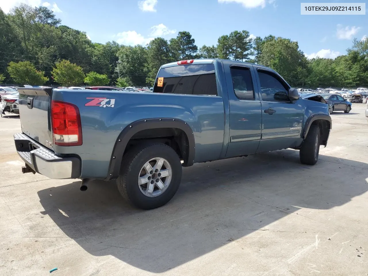 2009 GMC Sierra K1500 Sle VIN: 1GTEK29J09Z214115 Lot: 59465054