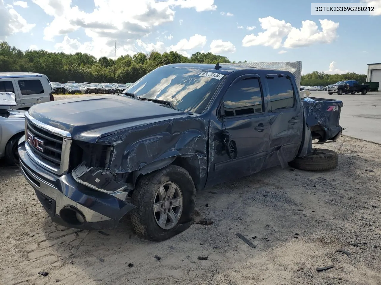 2009 GMC Sierra K1500 Sle VIN: 3GTEK23369G280212 Lot: 67668104