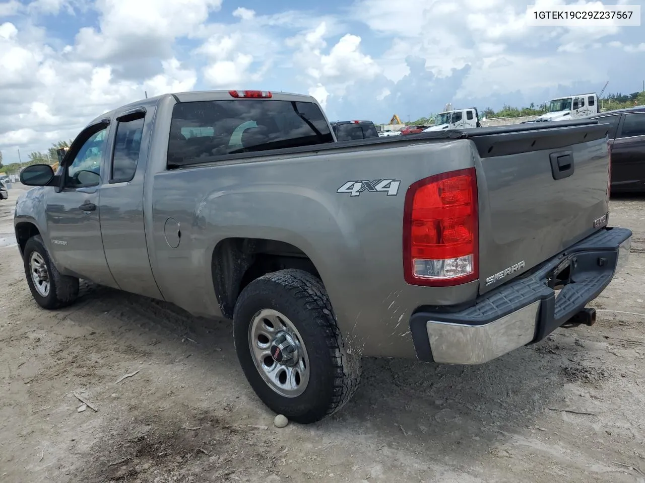 2009 GMC Sierra K1500 VIN: 1GTEK19C29Z237567 Lot: 68923224