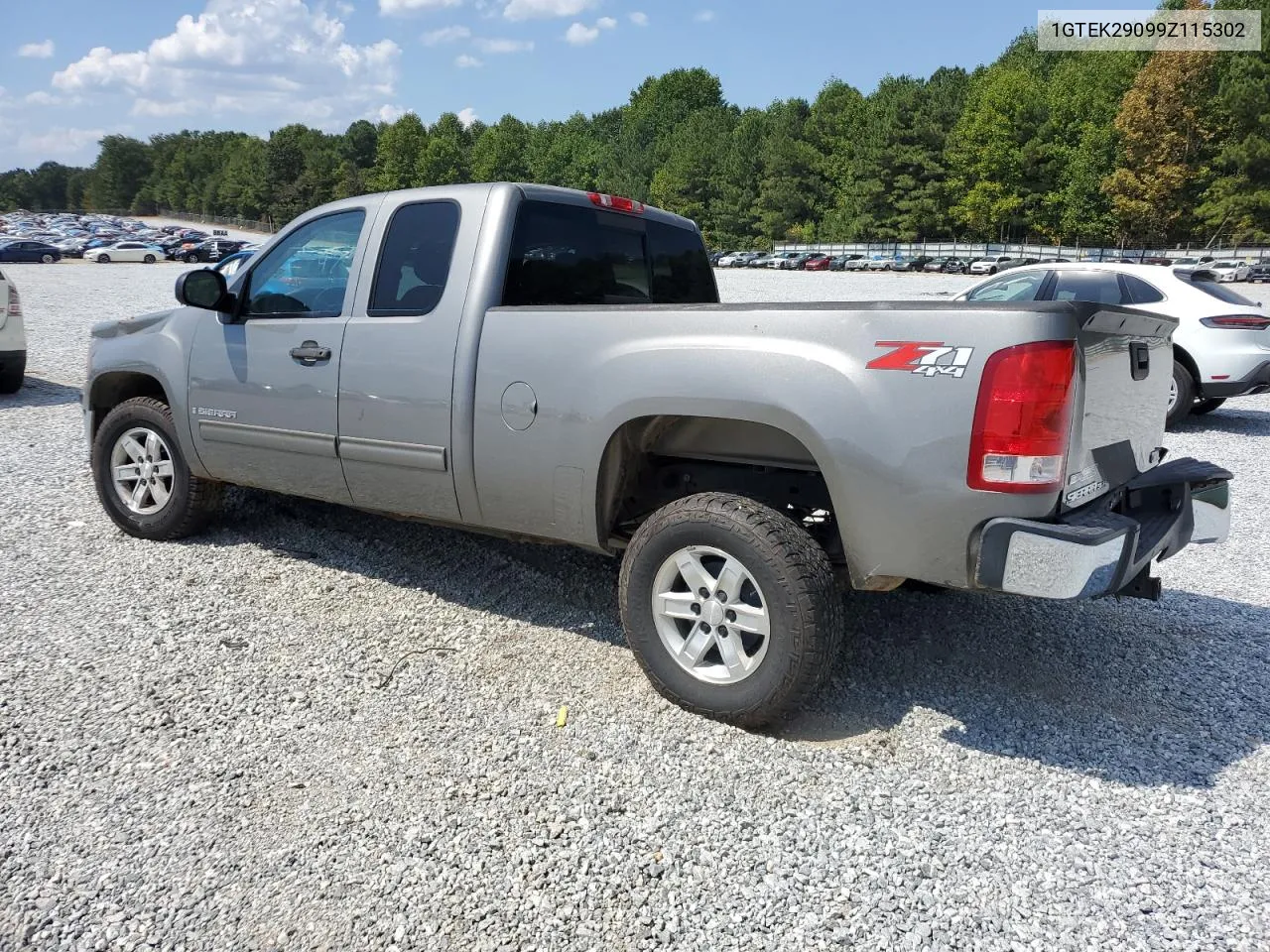 2009 GMC Sierra K1500 Sle VIN: 1GTEK29099Z115302 Lot: 69263134