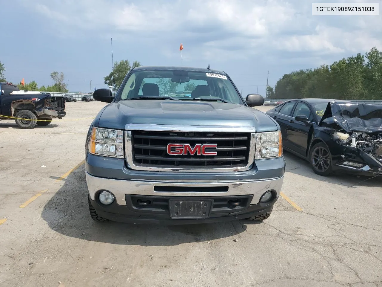 2009 GMC Sierra K1500 VIN: 1GTEK19089Z151038 Lot: 69612424