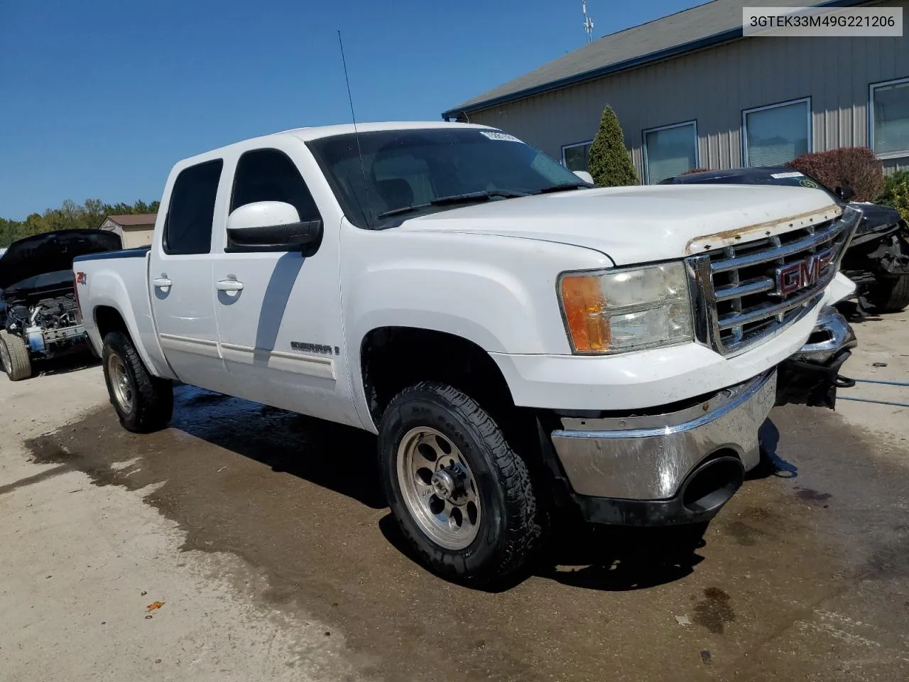 2009 GMC Sierra K1500 Slt VIN: 3GTEK33M49G221206 Lot: 70881684