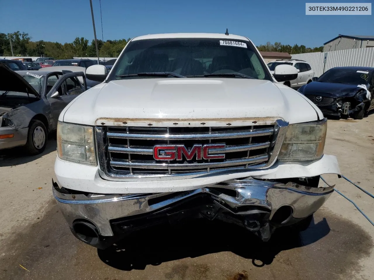 2009 GMC Sierra K1500 Slt VIN: 3GTEK33M49G221206 Lot: 70881684