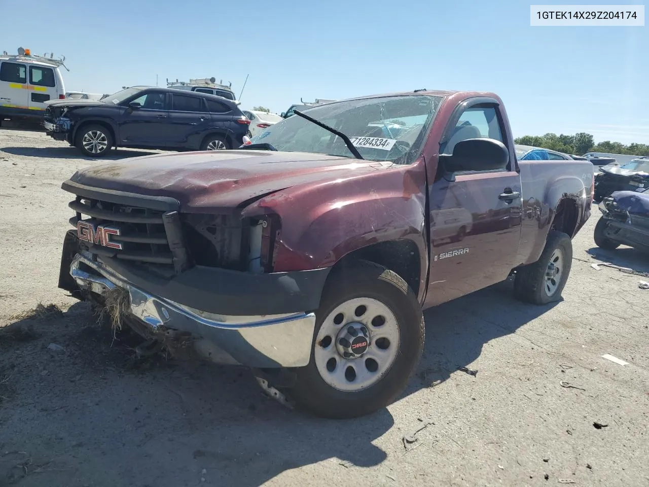 2009 GMC Sierra K1500 VIN: 1GTEK14X29Z204174 Lot: 71284334