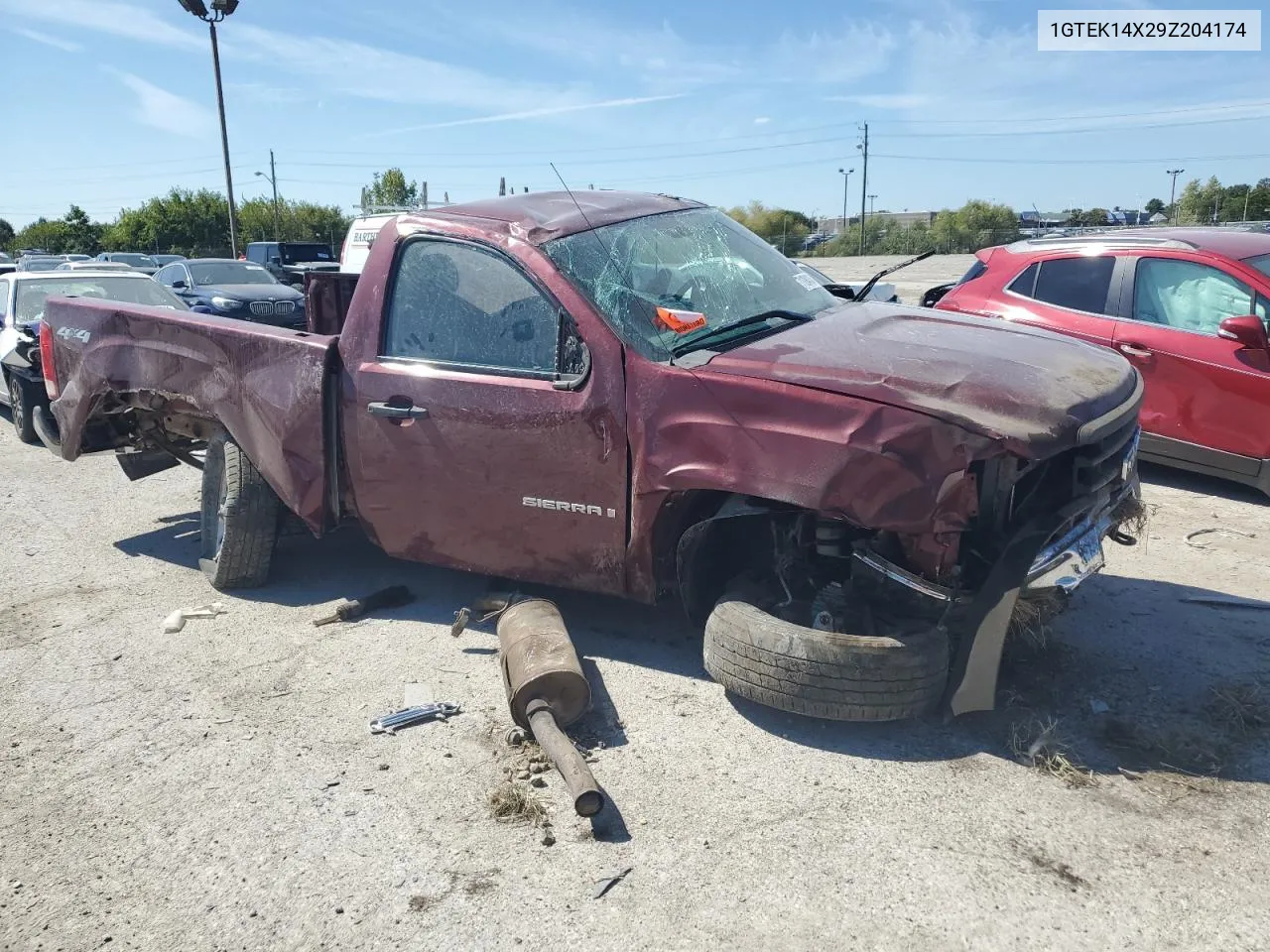 2009 GMC Sierra K1500 VIN: 1GTEK14X29Z204174 Lot: 71284334