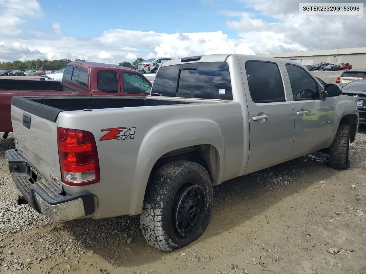 2009 GMC Sierra K1500 Sle VIN: 3GTEK23329G153098 Lot: 71859134