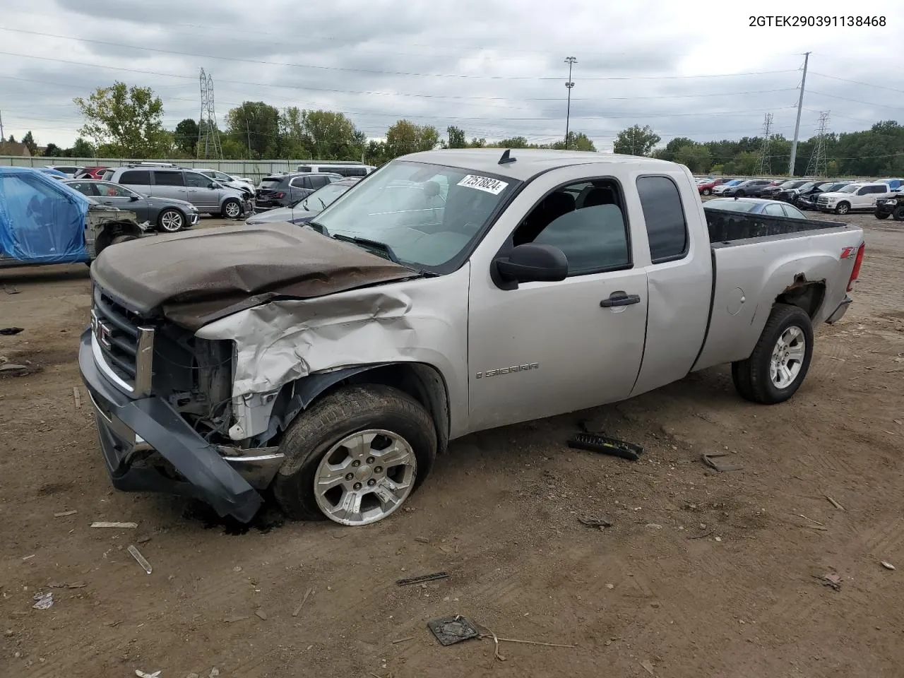 2009 GMC Sierra K1500 Sle VIN: 2GTEK290391138468 Lot: 72578824