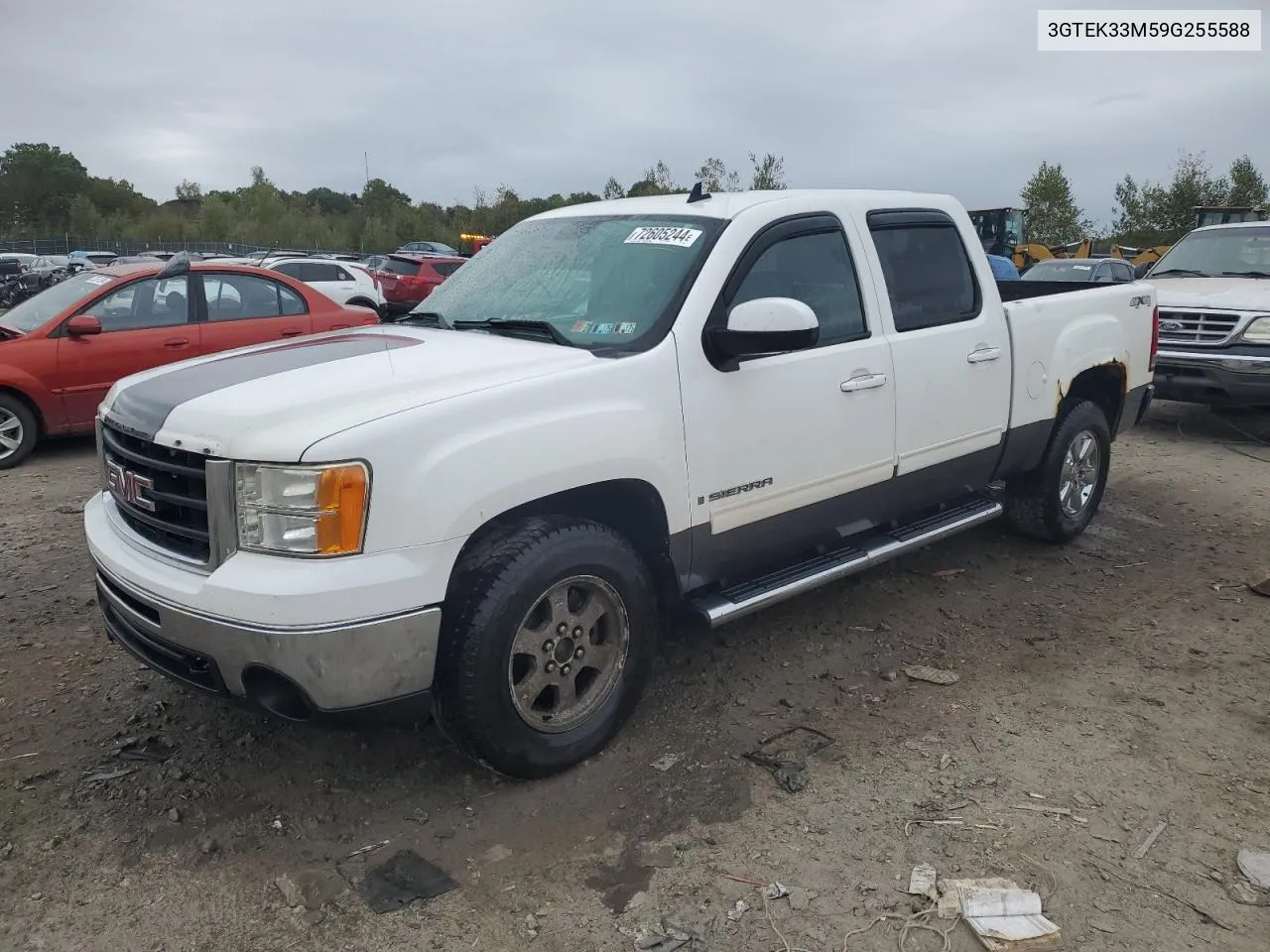 2009 GMC Sierra K1500 Slt VIN: 3GTEK33M59G255588 Lot: 72605244