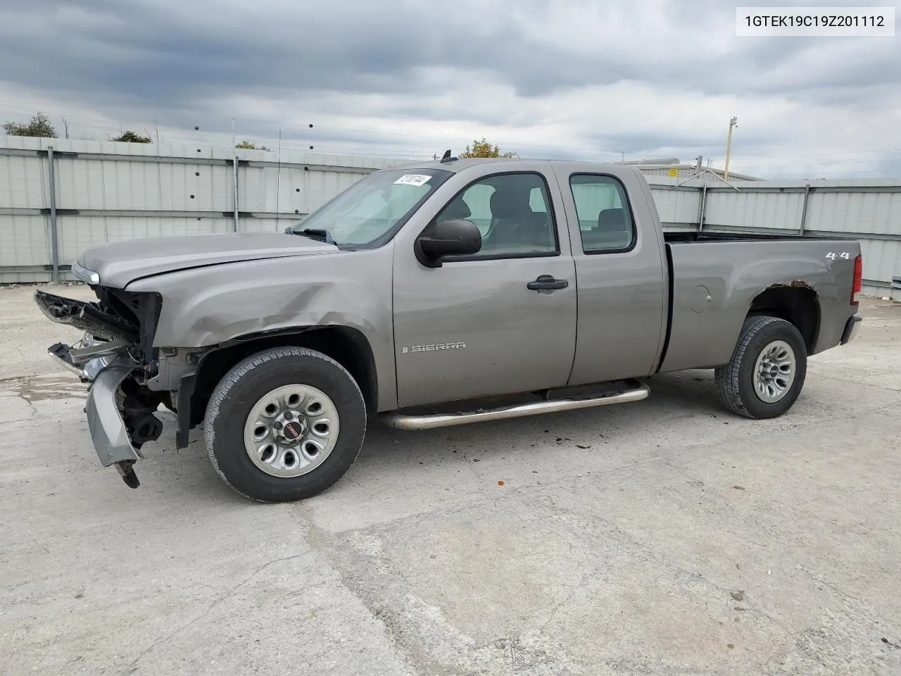 2009 GMC Sierra K1500 VIN: 1GTEK19C19Z201112 Lot: 72700744