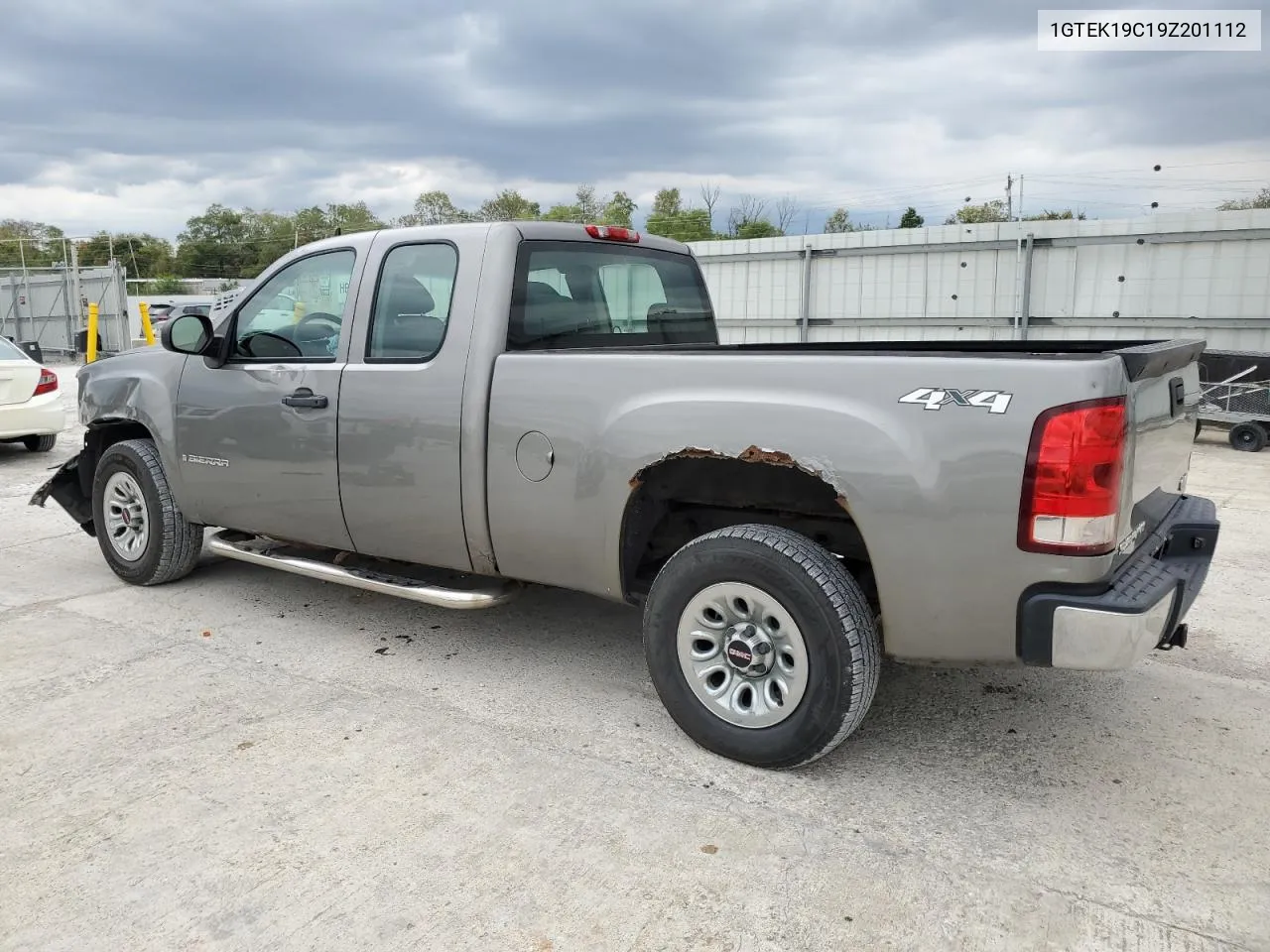 2009 GMC Sierra K1500 VIN: 1GTEK19C19Z201112 Lot: 72700744