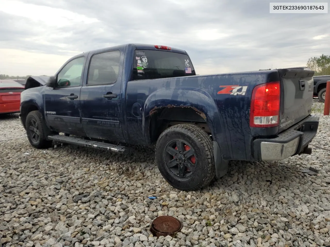 2009 GMC Sierra K1500 Sle VIN: 3GTEK23369G187643 Lot: 74012264