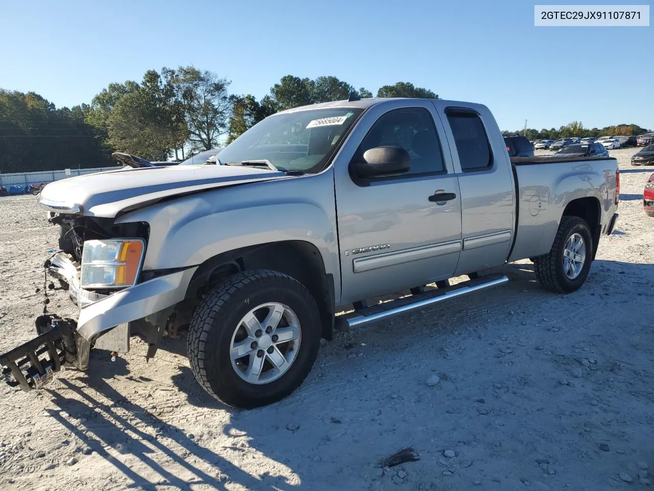 2009 GMC Sierra C1500 Sle VIN: 2GTEC29JX91107871 Lot: 75685004