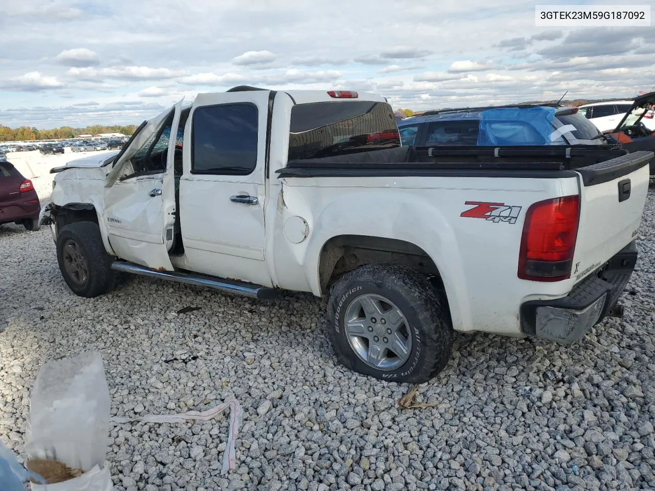 2009 GMC Sierra K1500 Sle VIN: 3GTEK23M59G187092 Lot: 75717114