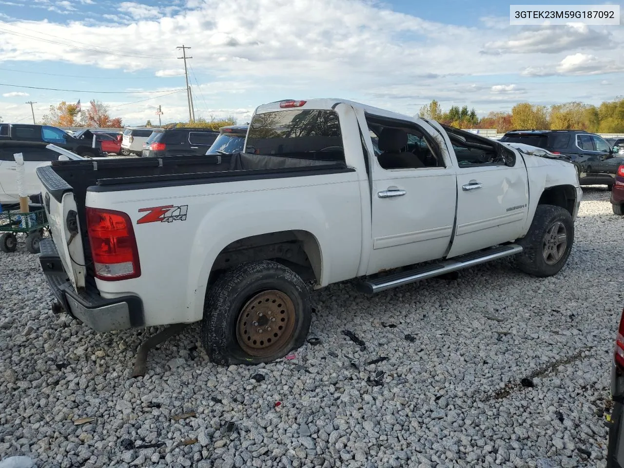 2009 GMC Sierra K1500 Sle VIN: 3GTEK23M59G187092 Lot: 75717114