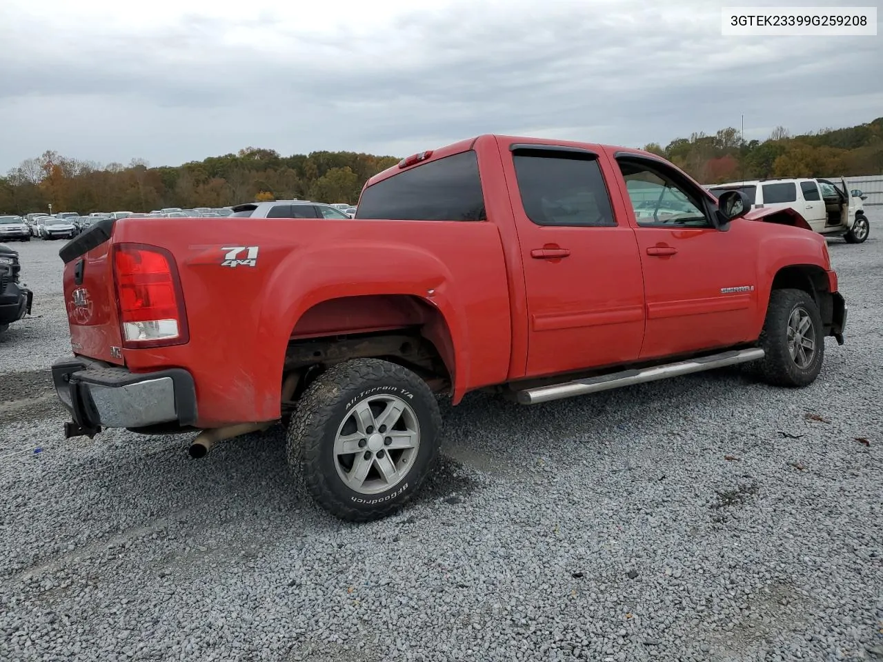 2009 GMC Sierra K1500 Sle VIN: 3GTEK23399G259208 Lot: 78933724