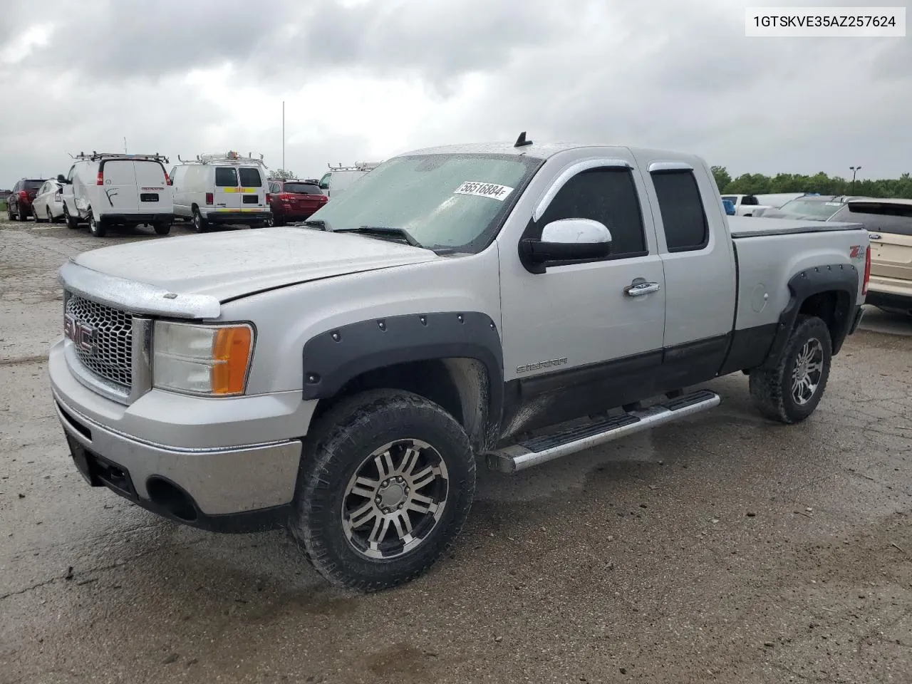 2010 GMC Sierra K1500 Sle VIN: 1GTSKVE35AZ257624 Lot: 56516884