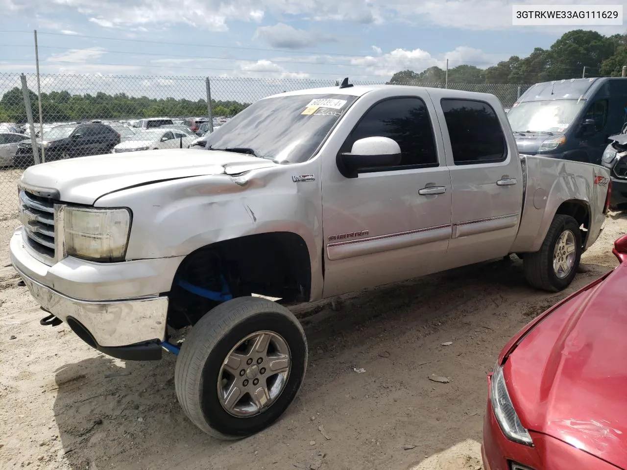 2010 GMC Sierra K1500 Slt VIN: 3GTRKWE33AG111629 Lot: 60273934