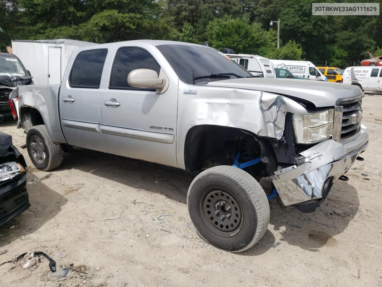 2010 GMC Sierra K1500 Slt VIN: 3GTRKWE33AG111629 Lot: 60273934